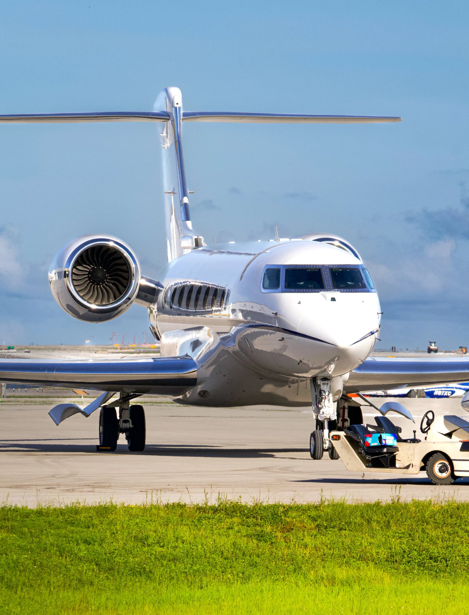 Private jet on the tarmac